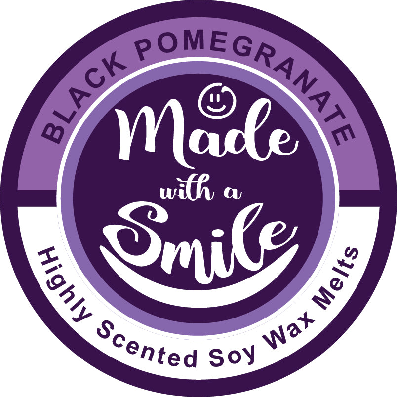 Black Pomegranate Soy Wax Melt Pod | MadeWithaSmile | UK