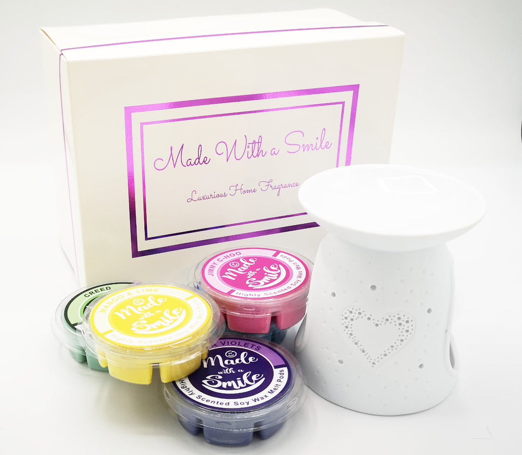 Heart Wax Burner - Luxury Gift Set - MadeWithaSmile