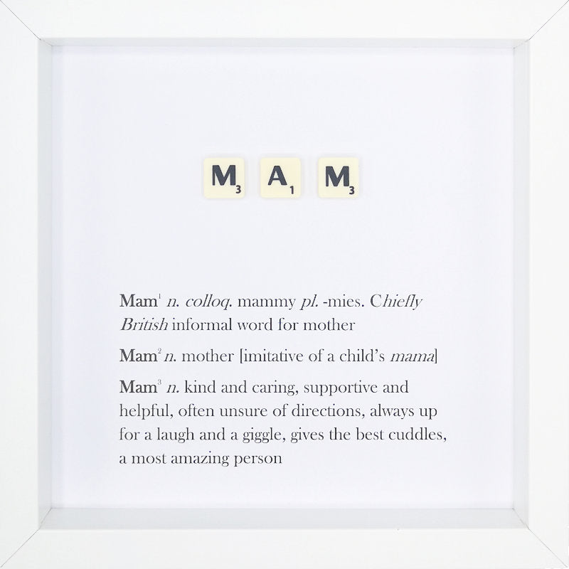Mam Scrabble Letter Tile Boxed Frame | MadeWithaSmile