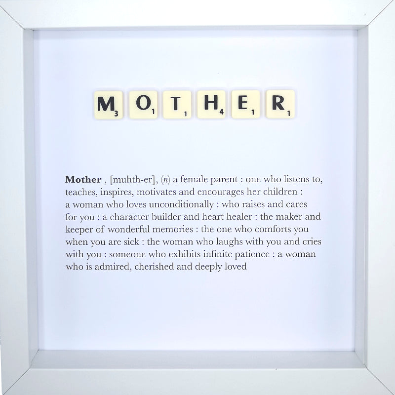 Mother Scrabble Letter Tile Boxed Frame | MadeWithaSmile