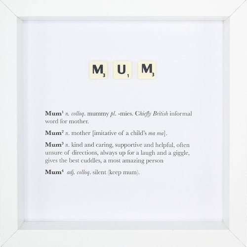 Mum Scrabble Letter Tile Boxed Frame | MadeWithaSmile