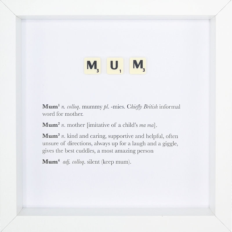 Mum Scrabble Letter Tile Boxed Frame | MadeWithaSmile