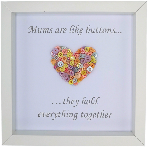 Mums Are Like Buttons (Heart) Boxed Frame | MadeWithaSmile