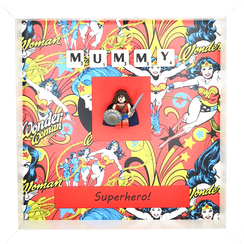 Wonderwoman Superhero Minifigure DC Comics Boxed Frame | MadeWithaSmile