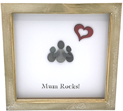 Pebble People Mum Rocks Boxed Frame | MadeWithaSmile
