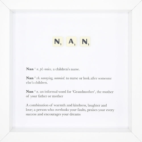 Nan Scrabble Letter Tile Boxed Frame | MadeWithaSmile