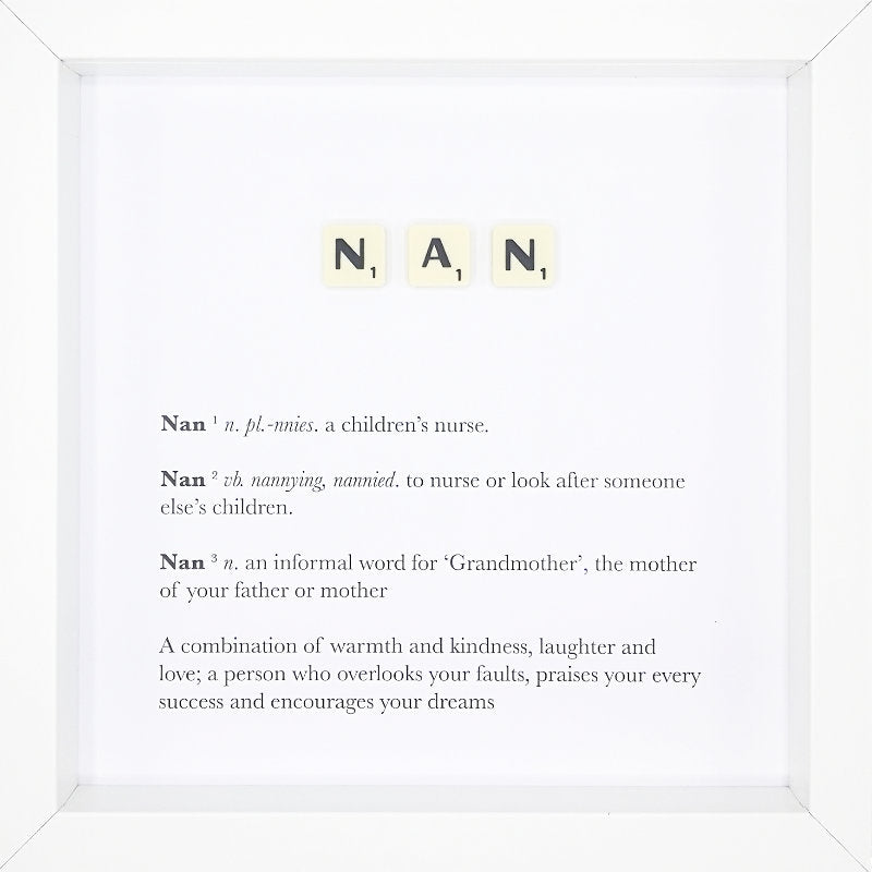 Nan Scrabble Letter Tile Boxed Frame | MadeWithaSmile