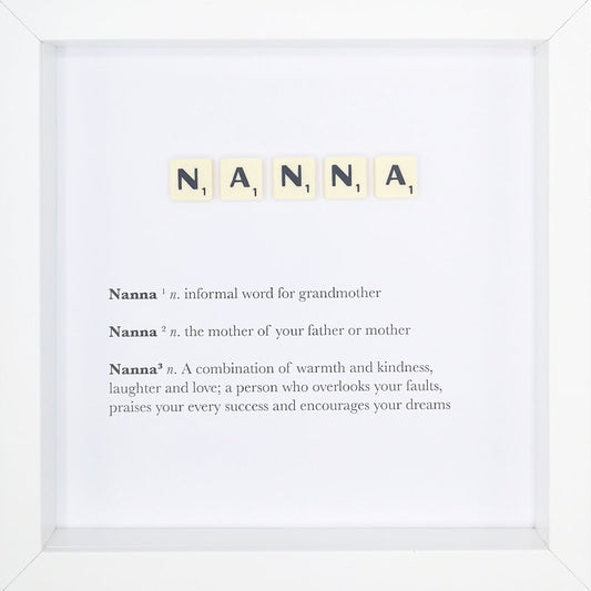 Nanna Scrabble Letter Tile Boxed Frame | MadeWithaSmile