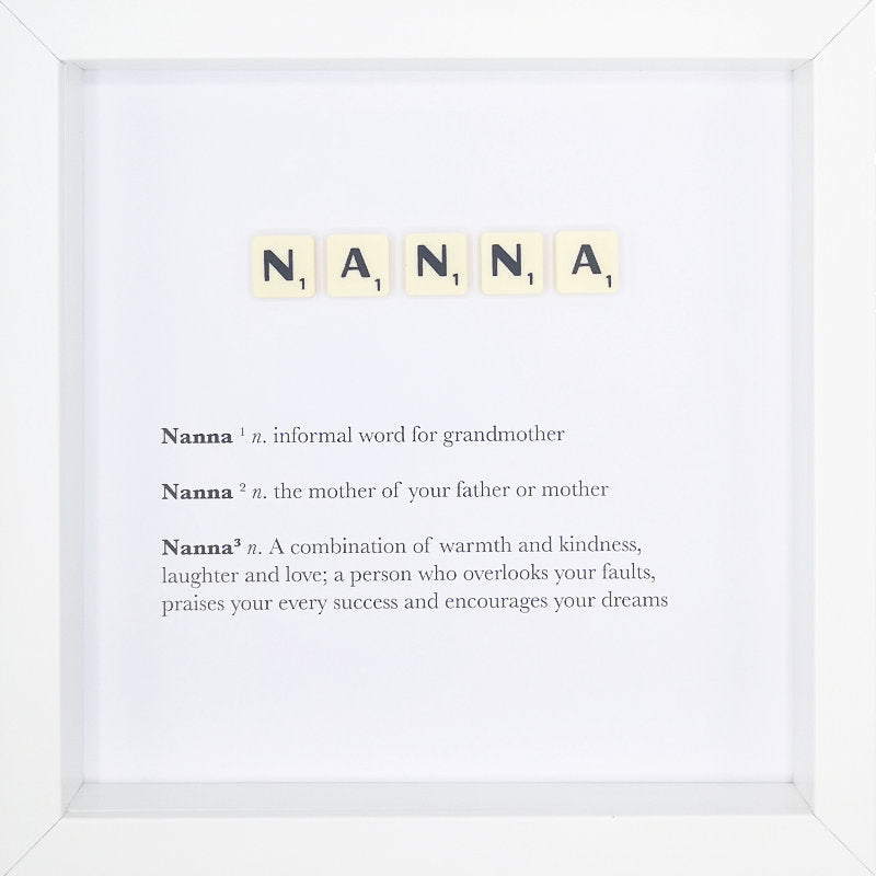 Nanna Scrabble Letter Tile Boxed Frame | MadeWithaSmile