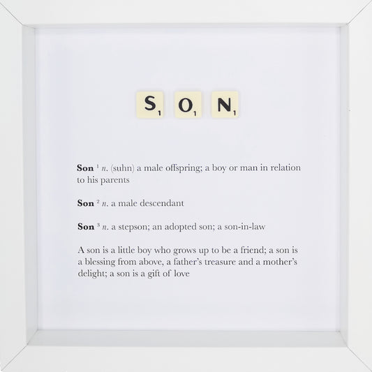 Son Scrabble Letter Tile Boxed Frame | MadeWithaSmile
