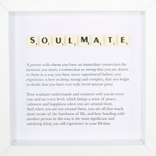 Load image into Gallery viewer, Soulmate Scrabble Letter Tile Boxed Frame | MadeWithaSmile

