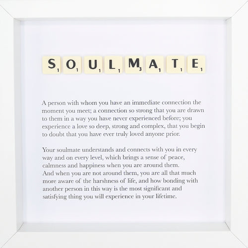Soulmate Scrabble Letter Tile Boxed Frame | MadeWithaSmile