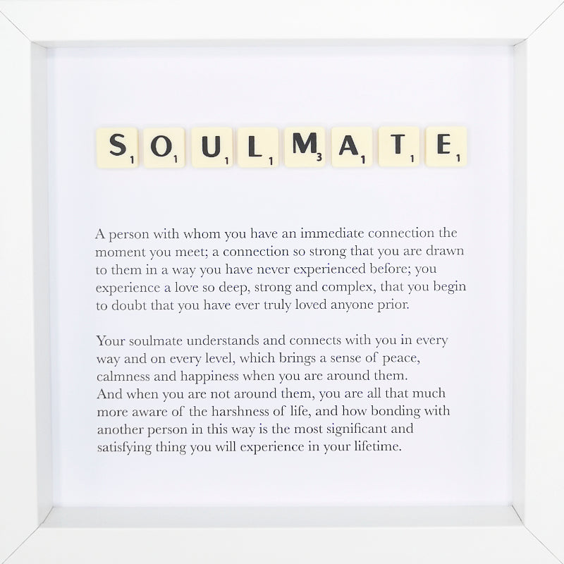 Soulmate Scrabble Letter Tile Boxed Frame | MadeWithaSmile
