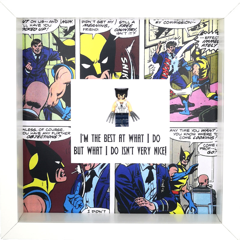 Wolverine Minifigure Marvel Comics Boxed Frame | MadeWithaSmile